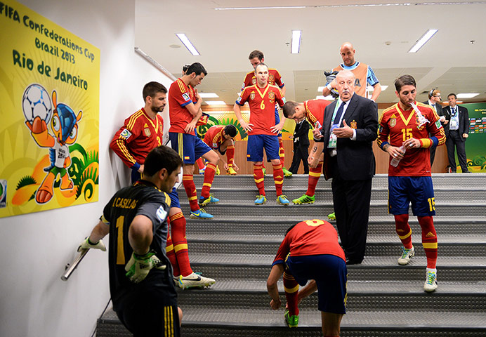 Confederations Cup update: Spain half-time talk