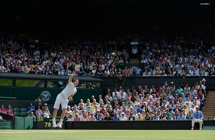 Tom's murray pics: Murray serves