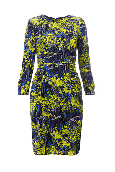 Dresses with sleeves: Dresses with sleeves - navy & yellow floral print fitted dress by Whistles