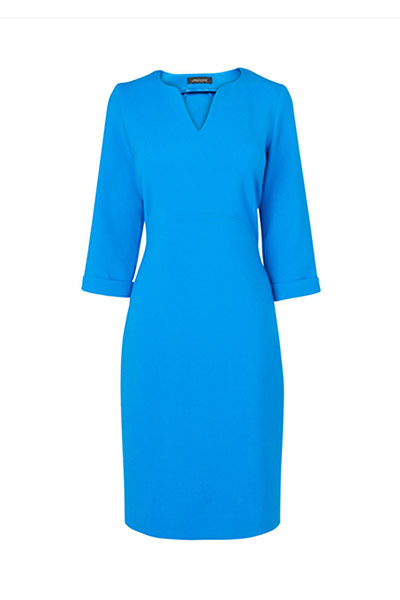 Dresses with sleeves: Dresses with sleeves - cobalt blue shift dress by Jaeger