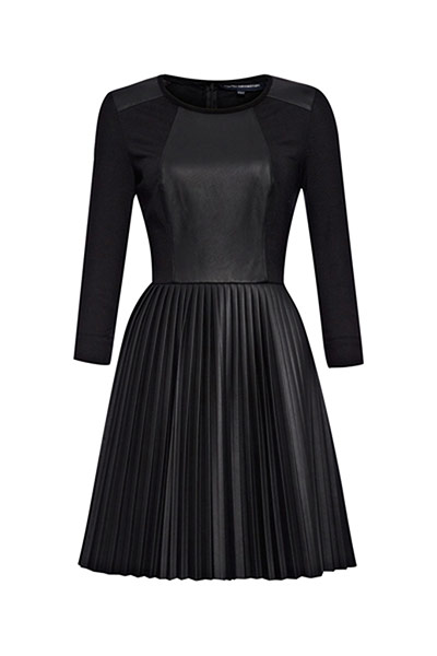 Dresses with sleeves: Dresses with sleeves - black pleated skater dress by French Connection