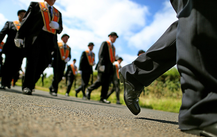 From the agencies : Julian Behal on the annual Orange Order parade in Drumcree 