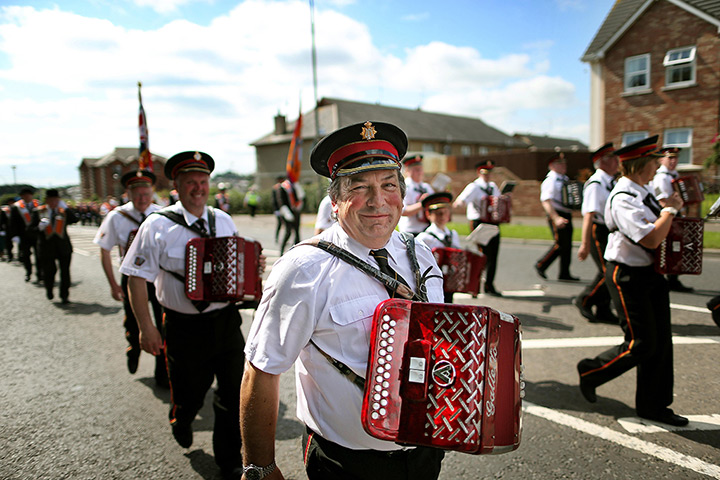 From the agencies : Julian Behal on the annual Orange Order parade in Drumcree 