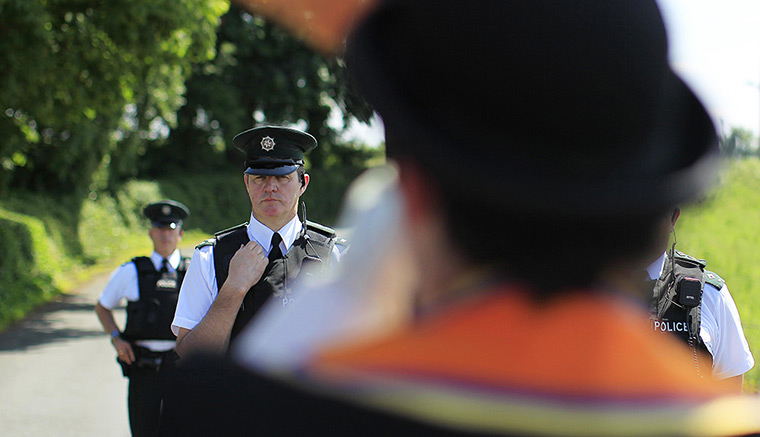 From the agencies : Julian Behal on the annual Orange Order parade in Drumcree 