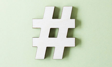 Hashtag on white background, studio shot. Image shot 2011. Exact date unknown.