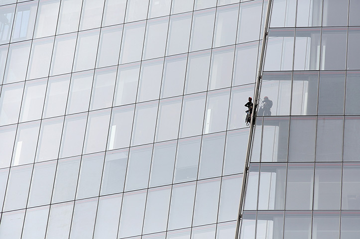 Greenpeace Shard: Protesters climbed with the intention of highlighting the environmental dam