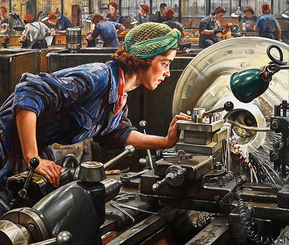 Laura Knight: Ruby Loftus Screwing a Breech Ring