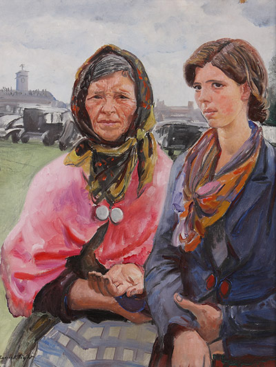 Laura Knight: Gypsies at Ascot by Laura Knight 