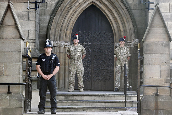 Lee Rigby's funeral: Standing guard