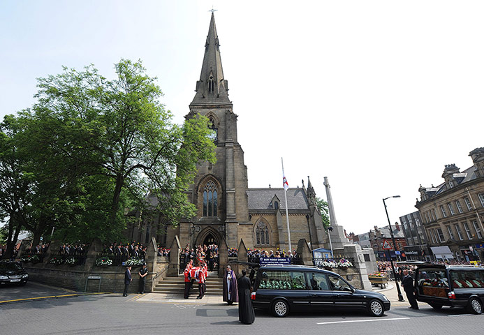 Lee Rigby's funeral: Outside the church