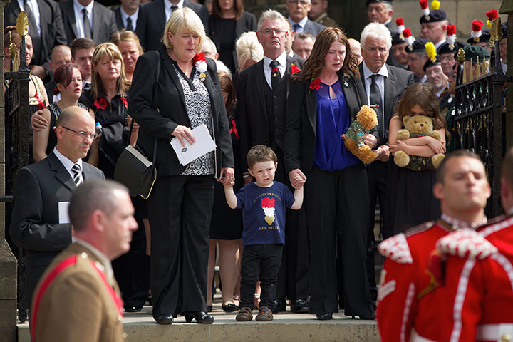 Lee Rigby's funeral: Lee's son Jack