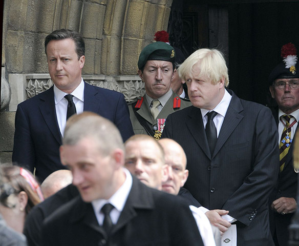 Lee Rigby's funeral: Cameron and Johnson