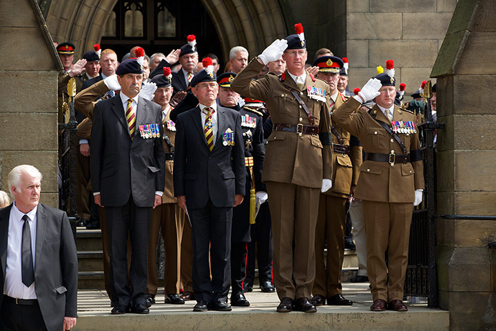 Lee Rigby's funeral: Soldiers and veterans