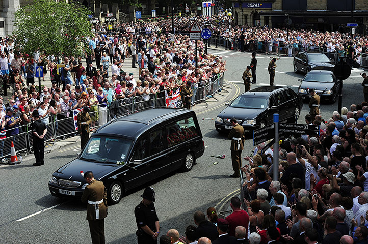 Lee Rigby's funeral: Funeral cortege