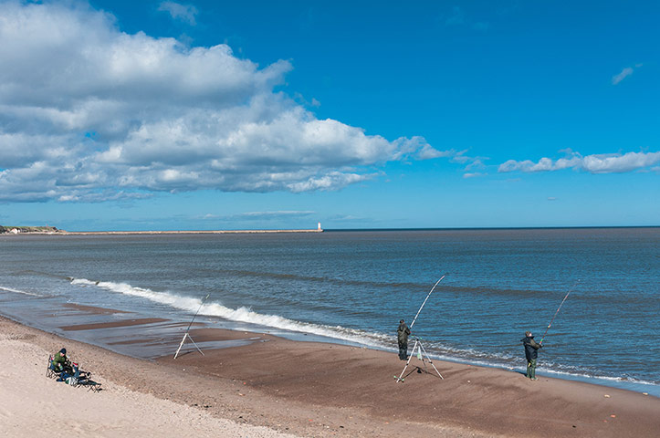 Beaches: Sea anglers Spittal Beach 