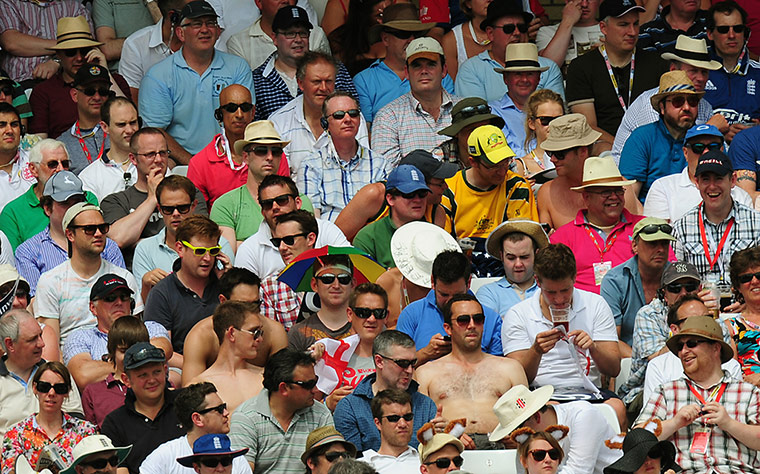 weather: Cricket fans on day four of the First Investec Ashes Test match