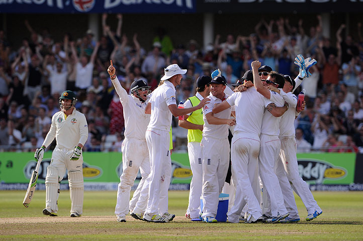 ashes first test day 4: England players celebrate