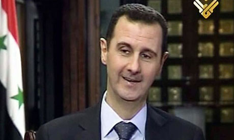 Syrian president Bashar al-Assad.