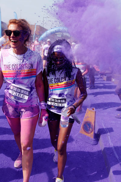 'The Color Run' 5km race in Wembley, London. 14/07/2013. Photo by Jonny Weeks / The Guardian.