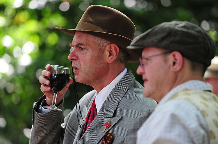Chap Olympiad: A guest samples the wine.