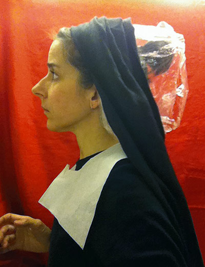 Big Picture-Katchadourian: Big Picture - Lavatory self-portraits in the  Flemish style using napkins