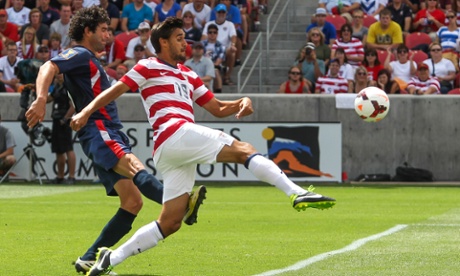USA's Chris Wondolowski scores vs Cuba