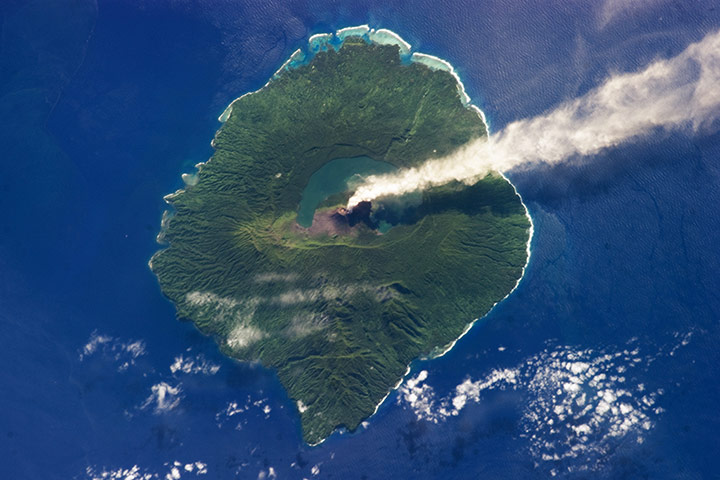 Satellite Eye on Earth: Steam Plume at Gaua Volcano