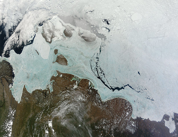 Satellite Eye on Earth: A dramatic look at spring sea ice melt in the Sakha region