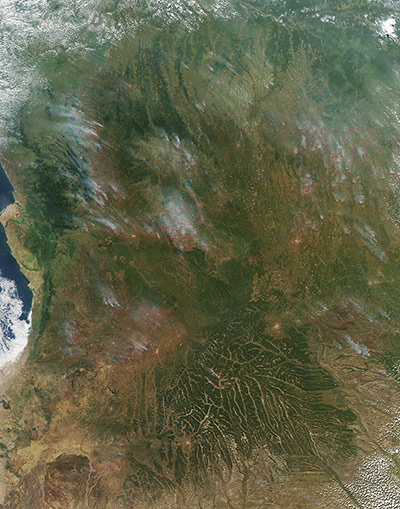 Satellite Eye on Earth: Hundreds of fires burning in Angola