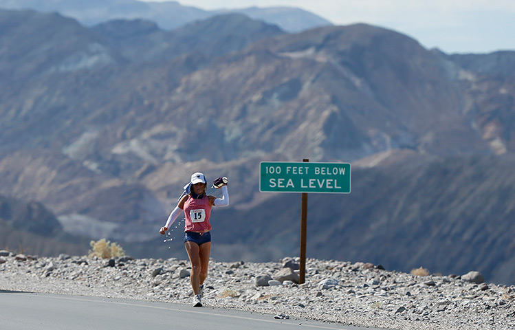 FTA Lucy Nicholson: Shannon Farar-Griefer passes an elevation sign