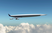 The aeroplane version of Skylon in flight.