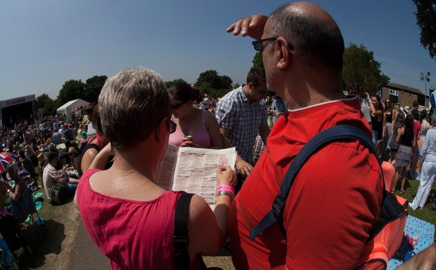 Village Green: View toward the Village Green stage