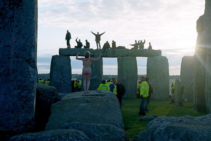 streakers: Streaker at Stone Henge summer solstice 1999