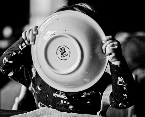 In Pictures - Dine: In Pictures - Dine - Child with plate over face