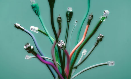 Connected computer cables