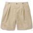 Shorts: Pleated cotton and linen-blend shorts