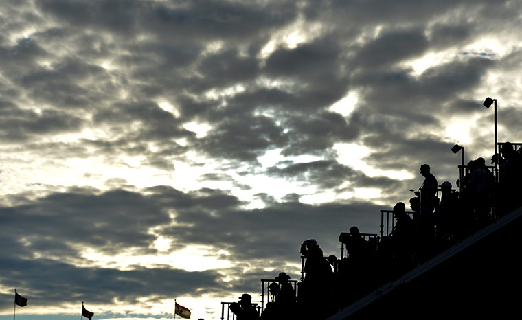 Open Golf : Spectators during the first round of the 142nd Open at Muirfield