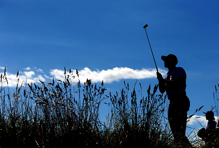 Open Golf : Tiger Woods during day one of the 2013 Open Championship at Muirfield