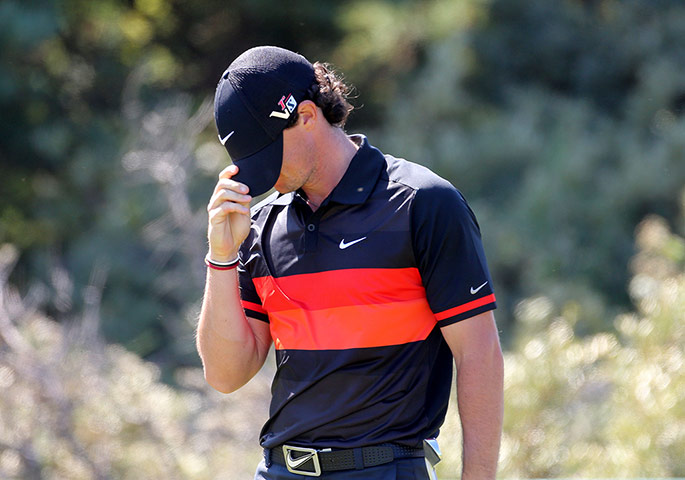 Open Golf : Rory McIlroy looks dejected during day two