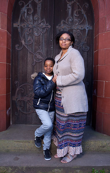 CofE: Natasha Harris and her son Cairo Odaro
