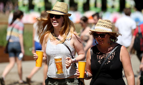 Festival goers at Latitude at Henham Park in Suffolk