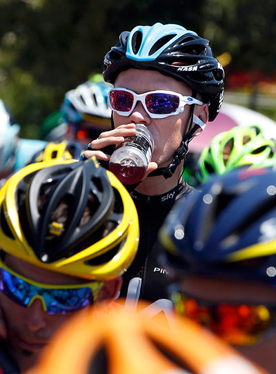 Tour de France stage 3: Team Sky rider Froome cycles in the pack