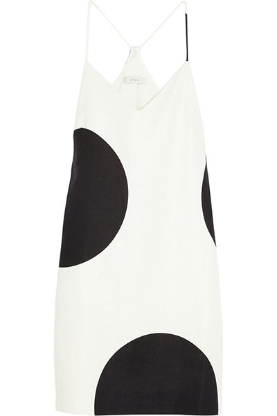 The best summer dresses: White strappy dress with large polka dots by J Crew