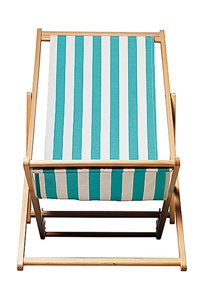 Interiors - best buys: blue and white deckchair