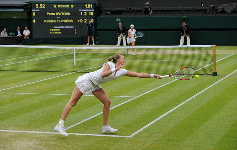 Wimbledon day eight: Kvitova v Flipkens
