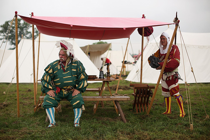 History Live! event: Re-enactors prepare to take part 