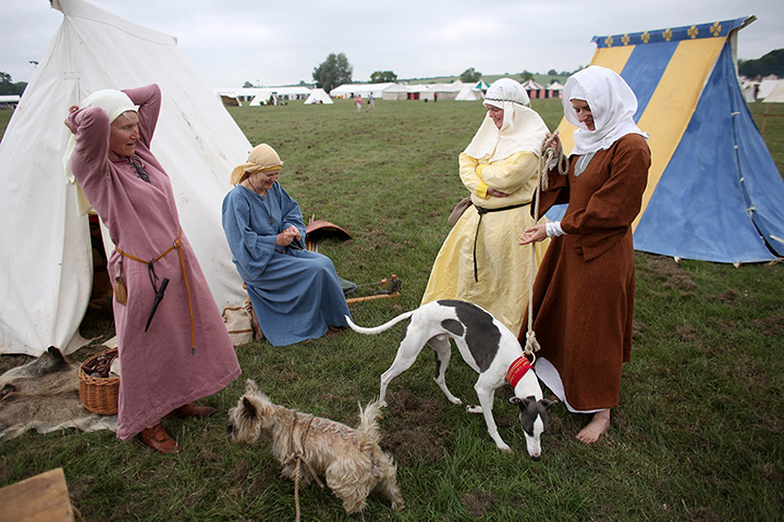 History Live! event: Re-enactors take part in the 'History Live!' event at Kelmarsh Hall  in Nor