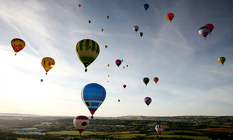 The skies over Bristol are filled with Hot Air Balloons