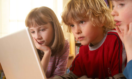 Children browse the internet