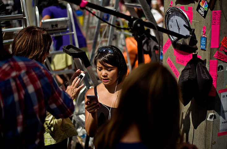 royal baby watch: media outside Lindo Wing of Queen Mary's Hospital Paddington